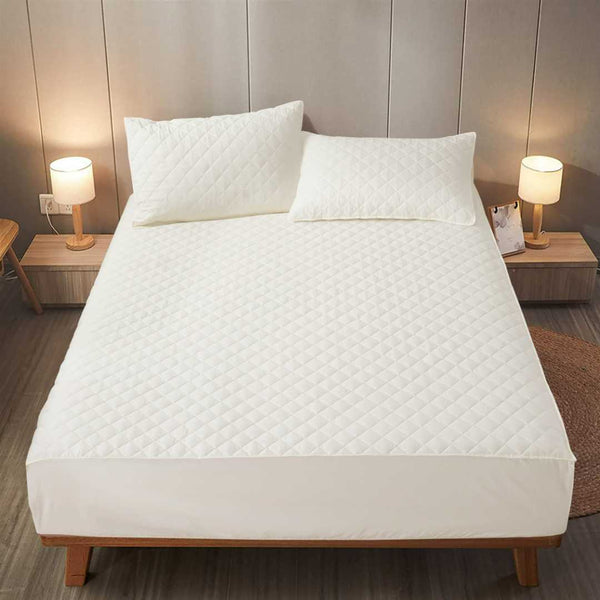 Cream - Quilted Fitted Sheet