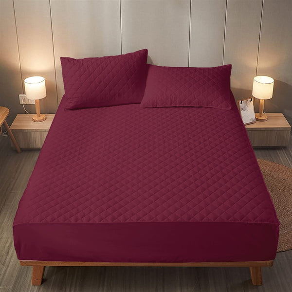 Plum - Quilted Fitted Sheet