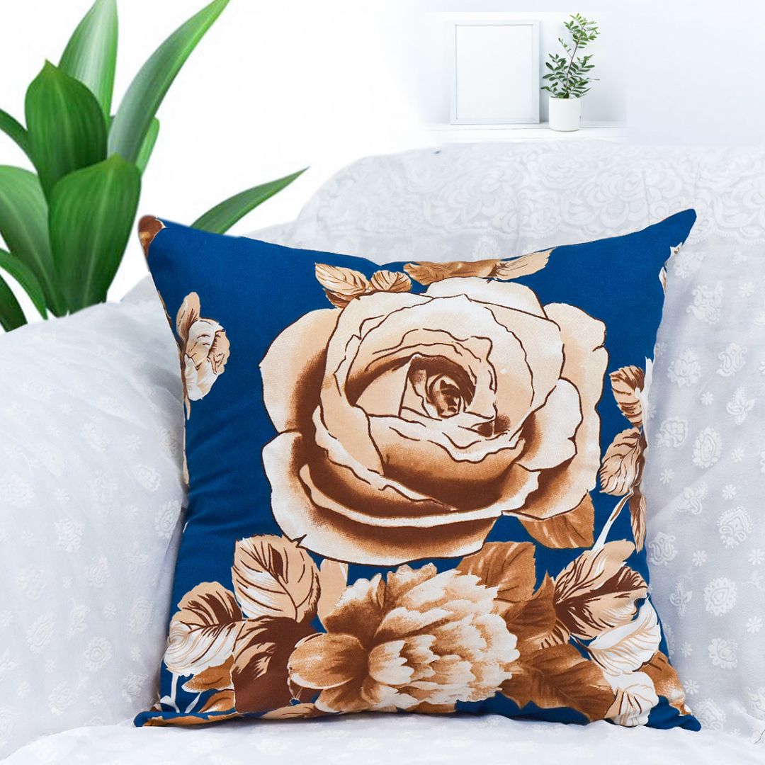 FLORA BLUE CUSHION COVER