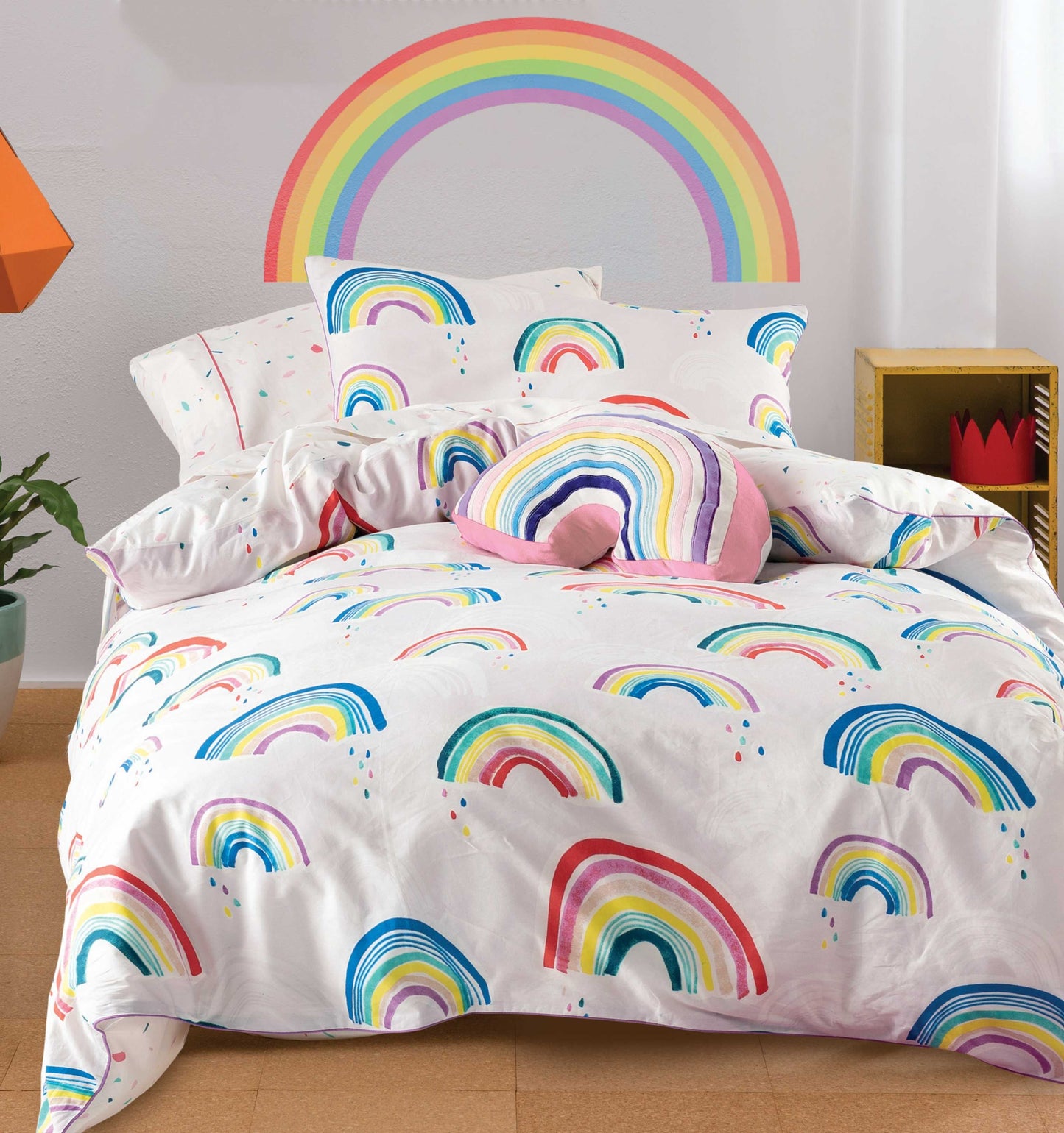 OVER THE RAINBOW - Digital Printed Bedsheet