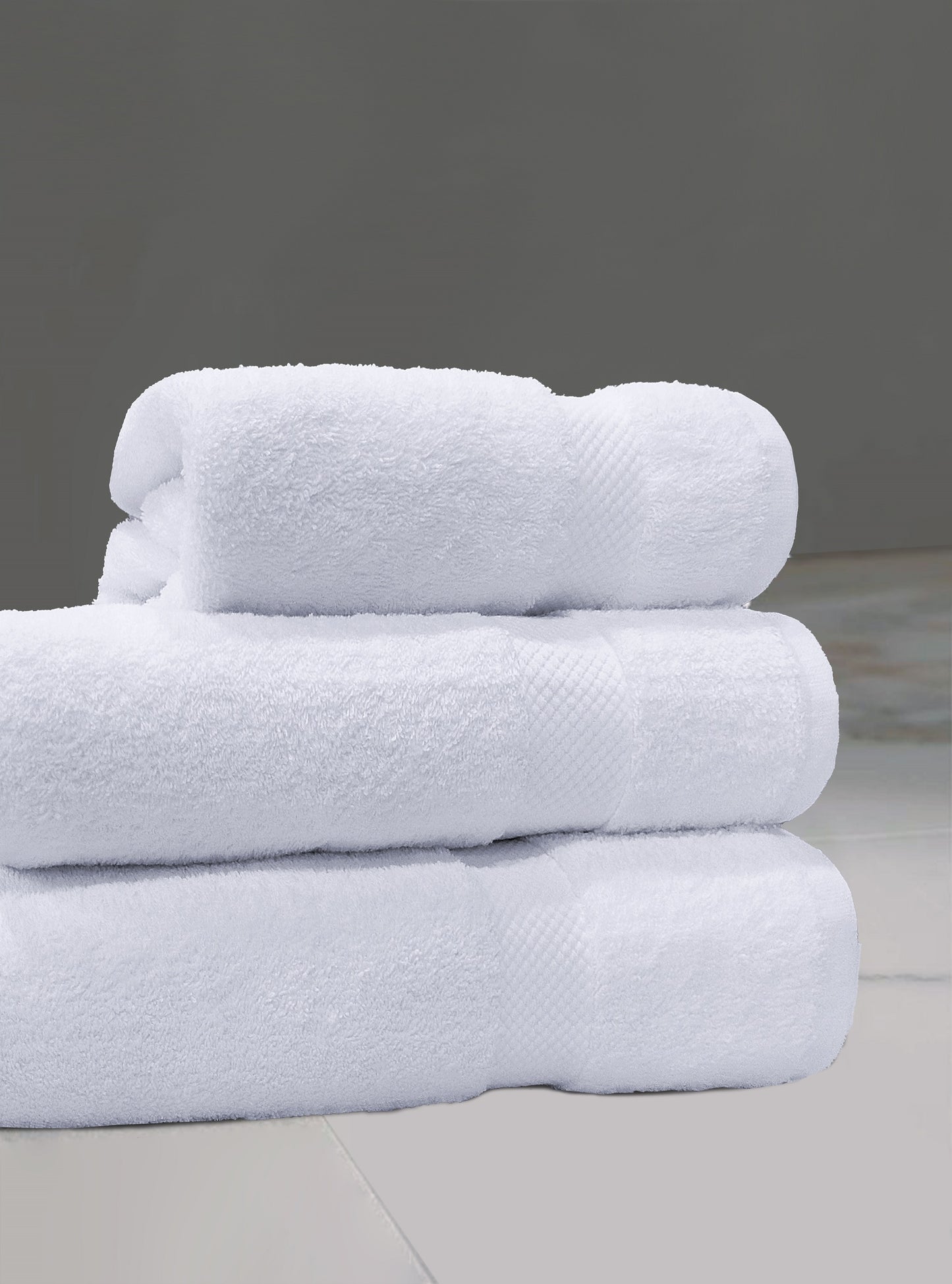 WHITE - 100% COTTON TERRY TOWEL