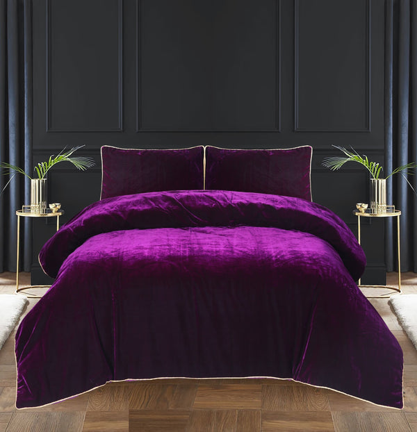 Purple - Velvet Quilt Cover/Razai