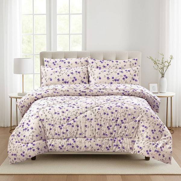Purple Floral - Comforter