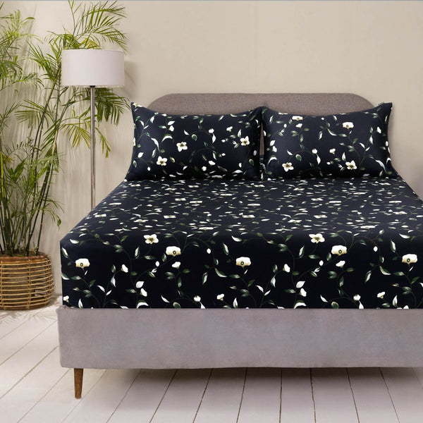 Zara Black - Satin Fitted Sheet