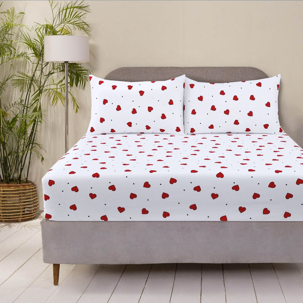 Hearts - Fitted Sheet