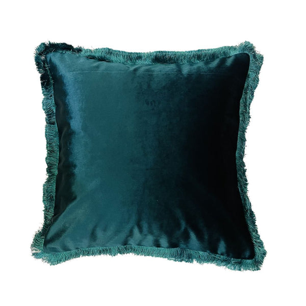 Fringed Velvet Cushion - 04