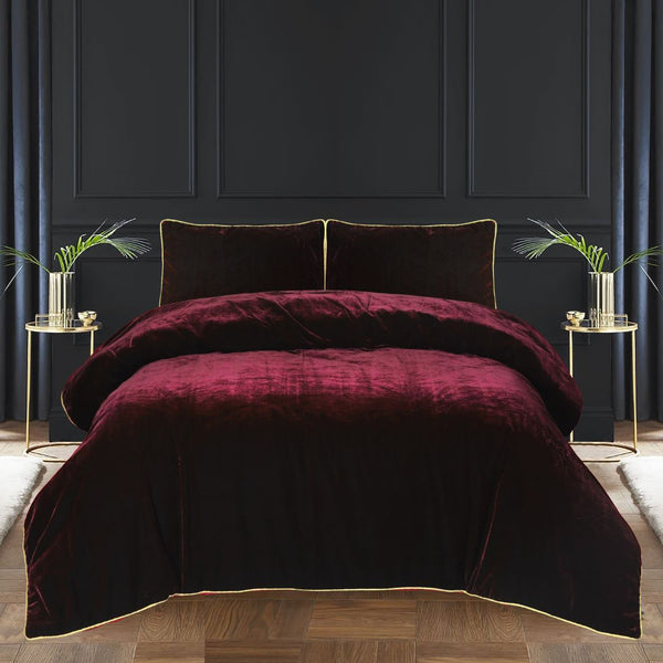 Maroon - Velvet Quilt Cover/Razai