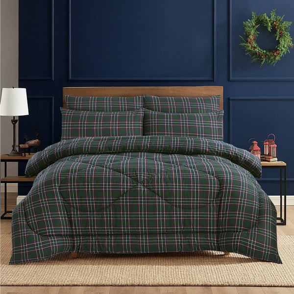 British Checked Green - Quilt Cover Set
