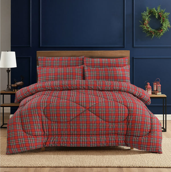 British Checked Red - Quilt Cover Set