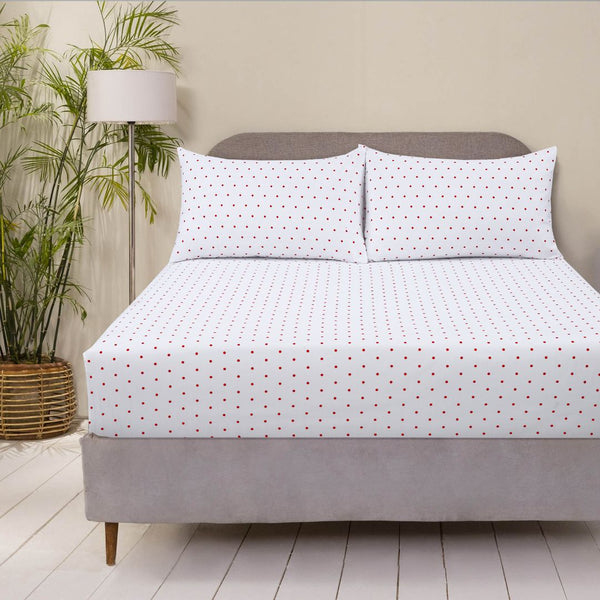 Red Polka - Fitted Sheet