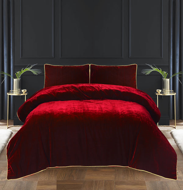 Red - Velvet Quilt Cover/Razai