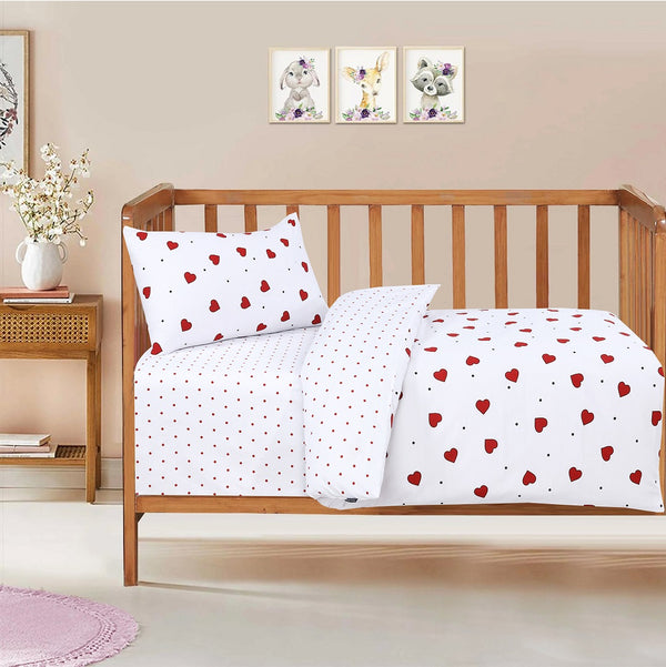 Hearts - Cot Set