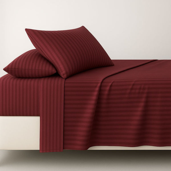 Maroon Stripe - Satin Set