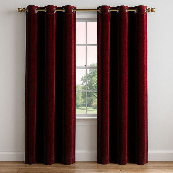 Maroon - Velvet Curtains
