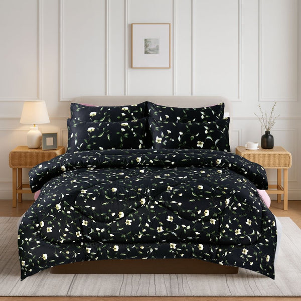 Zara Black - Satin Quilt Cover Set