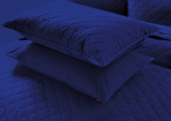 Indigo Blue- Quilted Pillow Case