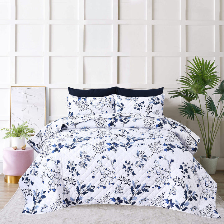 Buy Finest Quality Candice Blue Bedspread Set