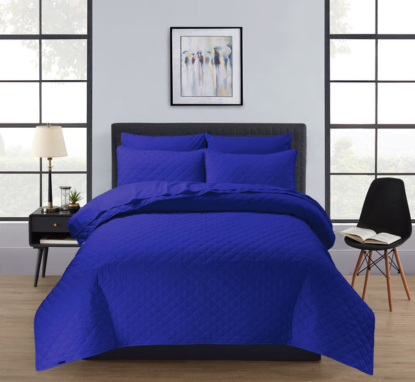 Buy Royal Blue Bedspread Sets Online at Best price | Tulips