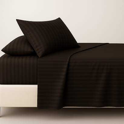 Mocha Stripe - Satin Set