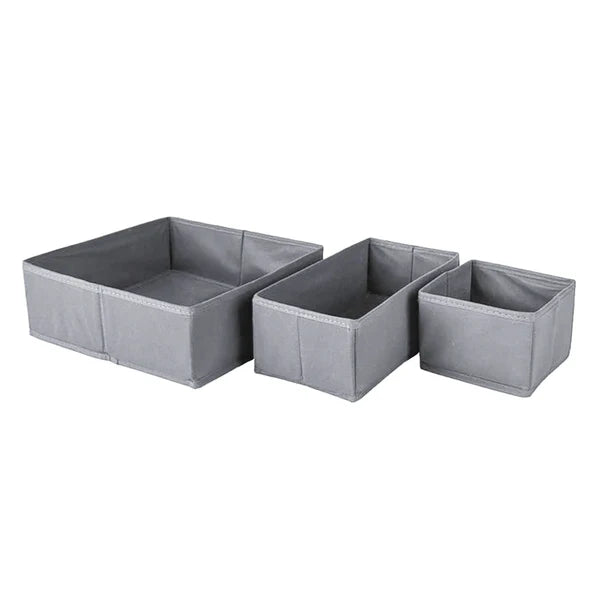 Drawer Organizer Pack Of 3 - Grey