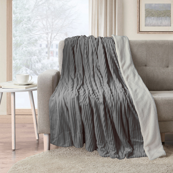 Sherpa Blanket - Silver