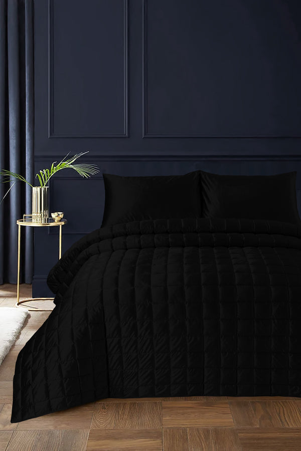 Black - Velvet Bedspread