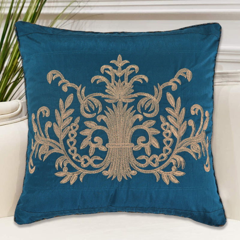 Gold shop embroidered cushion