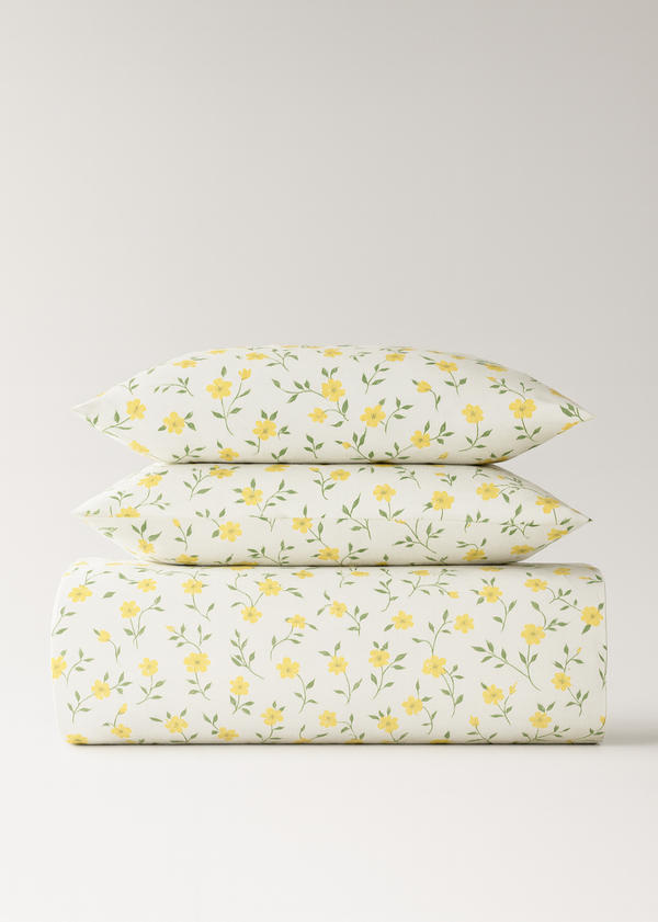 Yellow Floral - Quilt Cover Set