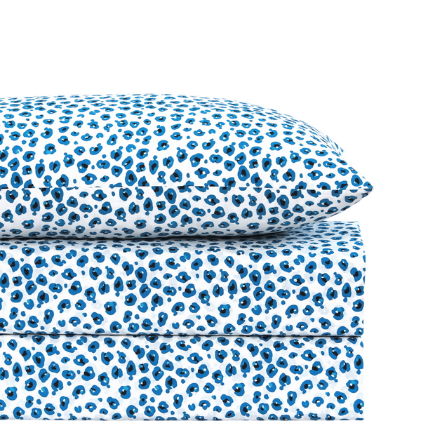 Cheetah Blue - Bedsheet