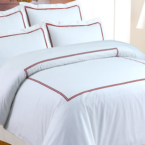 White - Baratta Stich Quilt Cover