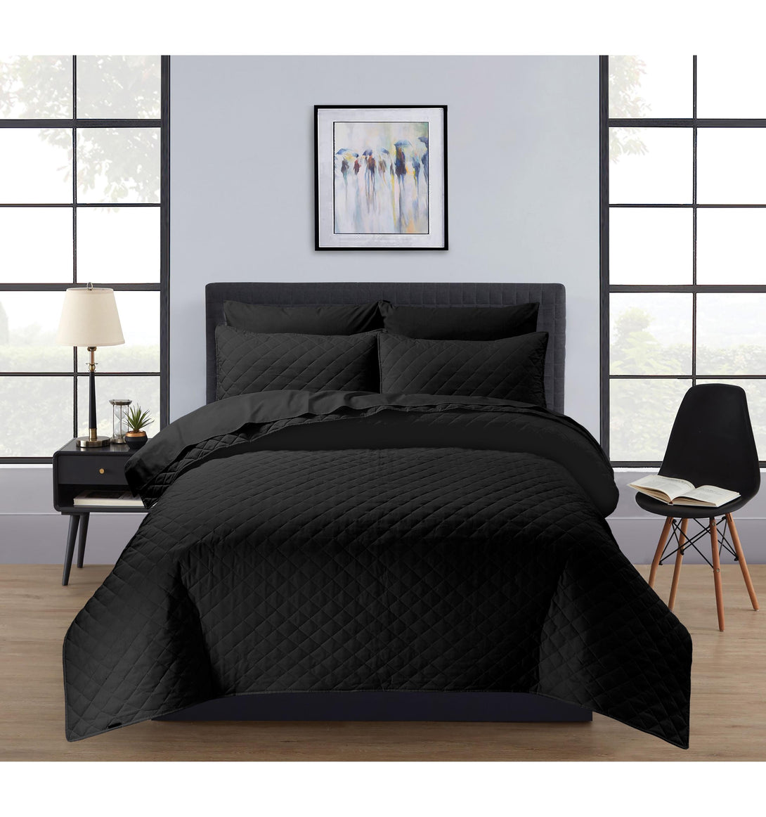 Buy Black Bedspread Sets Online at Best price | Tulips
