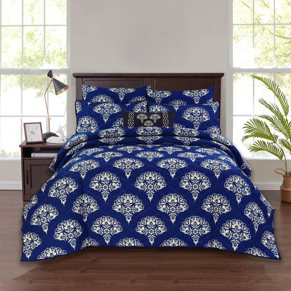 DAMASK BLUE - Bedspread Set