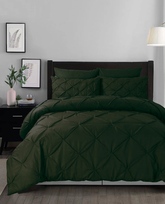 FOREST GREEN - Pintuck Quilt Cover