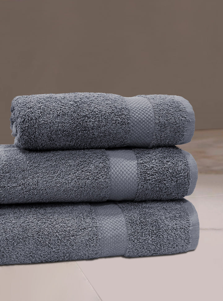 Grey Cotton Bath Towel 
