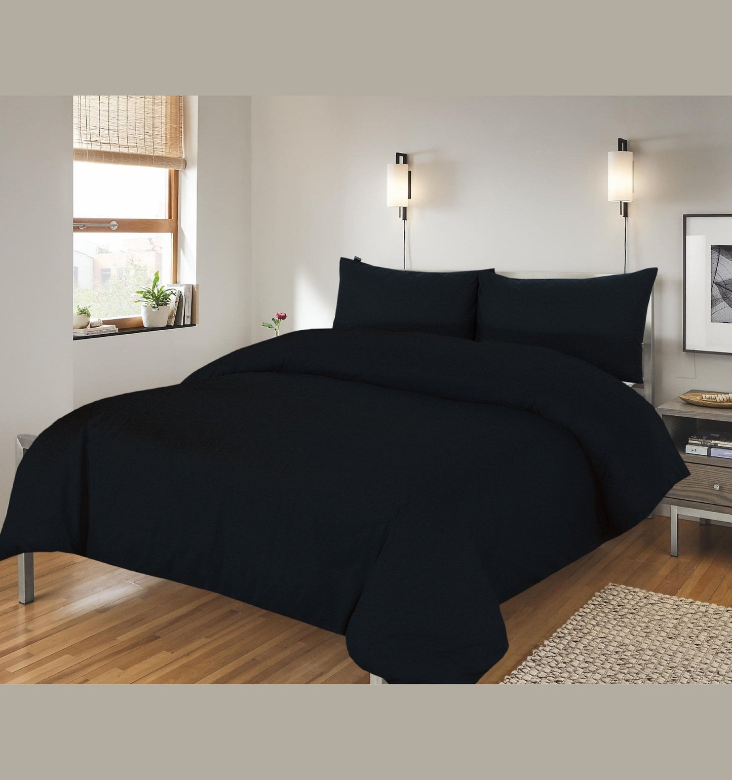 BLACK - Quilt Cover