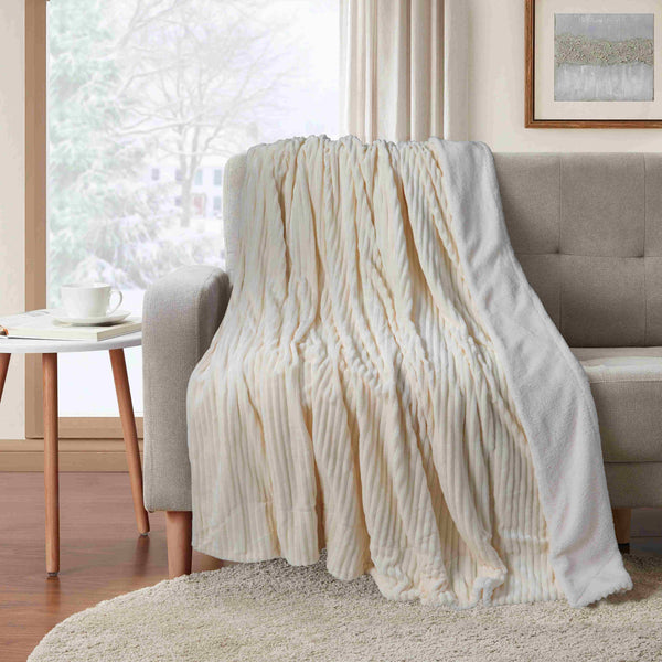 Sherpa Blankets-Cream